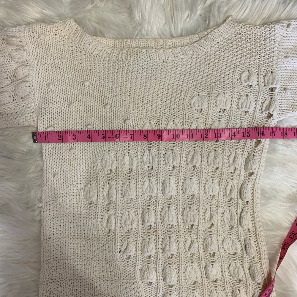Hot Jazz by Christina Knit by hand! Vintage White boho sweater size medium - Picture 13 of 16